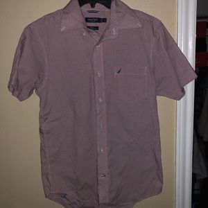 nautica  plaid short sleeve button up